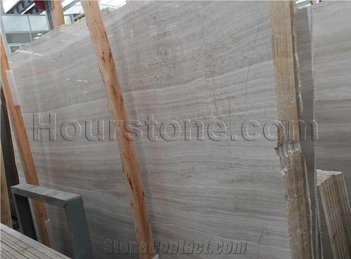 Wooden White 1.8cm Grade a Slab, Wooden White Marble for Building Decoration Slabs & Tiles, China White Marble