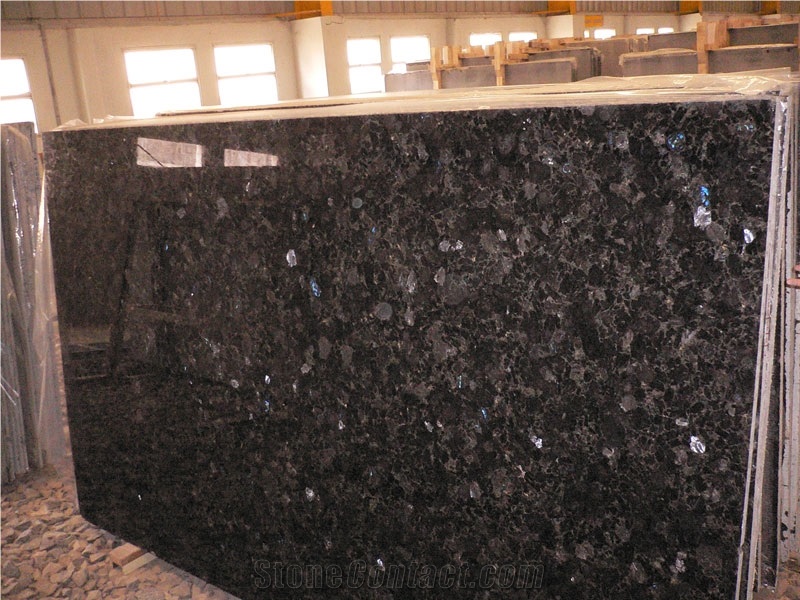 Volga Blue Mk (Granite) Slabs & Tiles, Ukraine Black Granite