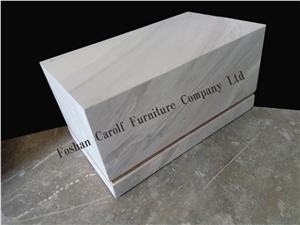 High Quality Real Crystal White Marble Table, Display