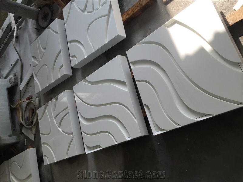 Artificial Nano Crystallized Glass Stone Pure White Marble Look Solid Surfaces Polished Slab for Tile Wall Panel Countertop Bathroom