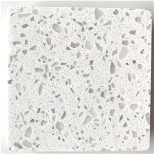 Engineered/Artificial Quartz Stone Ice Snow Marble Look Solid Surface Polished Slab for Flooring Tile Wall Panel Countertop Kitchen Vanity