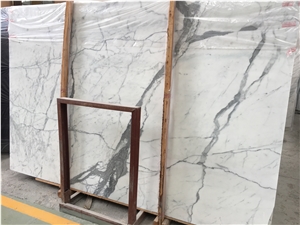 Grade B Luxury Statuario Venato Italy Marble Slab & Tile with Polished for Flooring Covering Wall Cladding