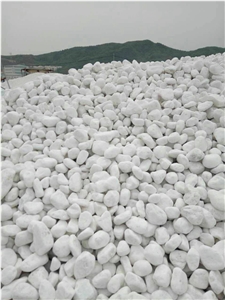 China Tumbled Snow White Pebbles 2-4Cm