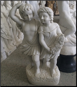 Decorative White Stone Marble Children Girl Statue Figure Sculpture,Cheap Marble Figure Carvings