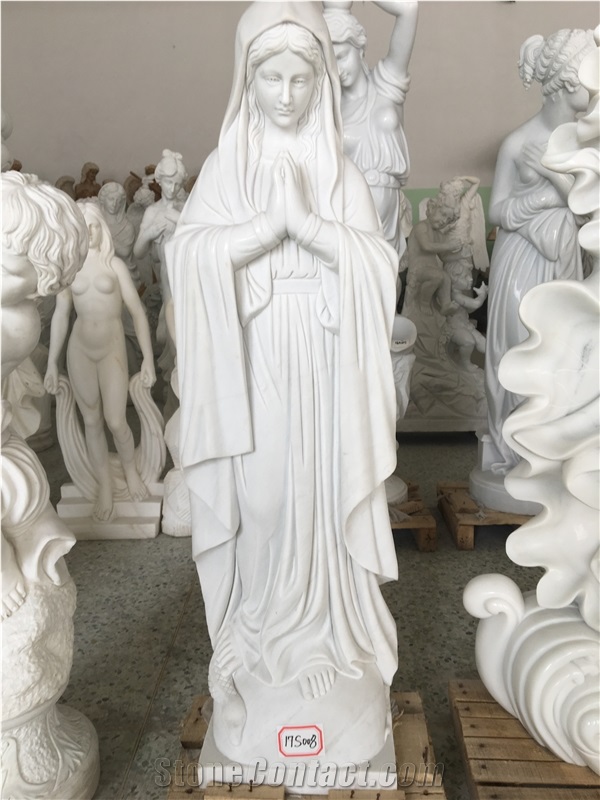Europe Style Life Size Maria Marble Hand Carved Sculpture