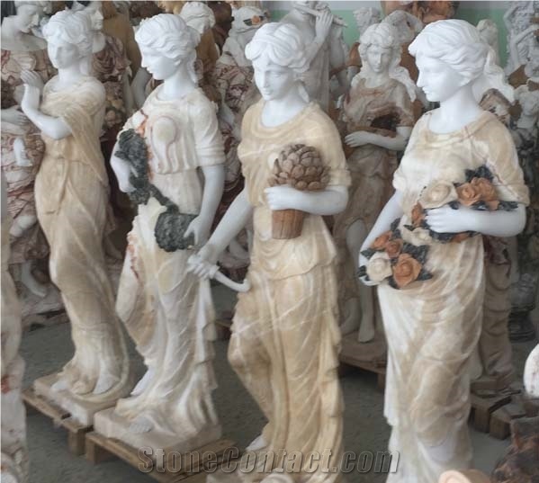 Four Season Statue, Four Season Sculpture Set, Goddess Of Four Season Statue Sculpture