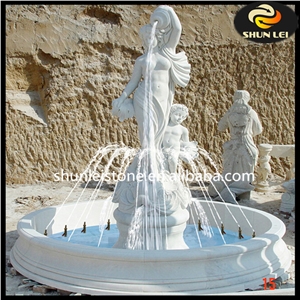 Garden Decoration Water Fountain Wholesale, Lifesize Female Carving Water Fountain/Water Feature/Waterfall