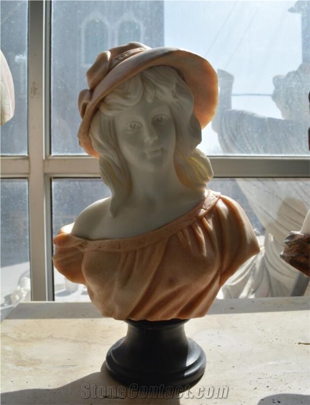Half Man Marble Statue Carving, Half Man Head Sculpture, Half Woman Statue Sculptures