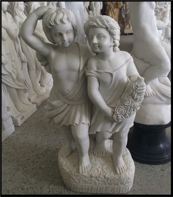 Lifesize Carved Black Marble Statues Man and Woman Figure Sculpture,Children Statue, Marble Stone Statue