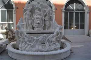 Marble Outdoor Garden Fountains with Sculpture