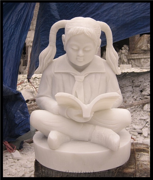 Marble Sculptures, Garden Sculptures, Marble Angel Sculptures, White Marble Garden Sculptures