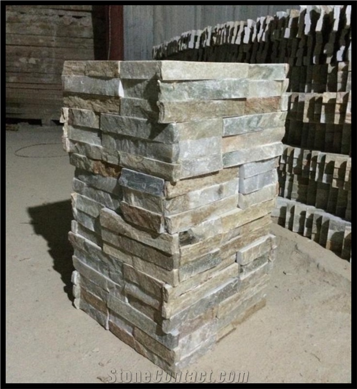 Natural Stone Column Cladding/Culture Stone for Column/Slate Stone Column