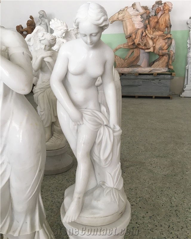 Nude Female Marble Human Sculpture