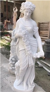 Outdoor Decoration White Marble Sculpture Statues,Western Statue Sculptures,Figure Carving Marble for Outdoor Decoration