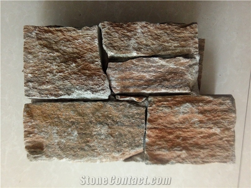 Rust Quartzite Veneer Stone,Beige Quartzite Cultured Stone,Sunshine Quartzite Ledgestone
