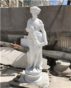 Sichuan White Marble Lady Marble Sculptures