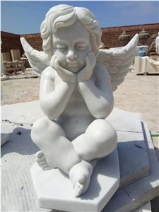 White Marble Angel Sculptures Western Style