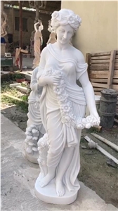 White Marble Woman Statue, Marble Man Statue, Figure Carving, Figure Sculptures