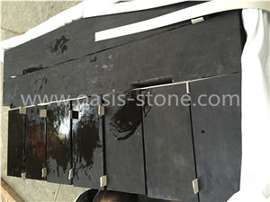 Mongolia Black Granite Bench Chair Stone Chiar Polished Surface