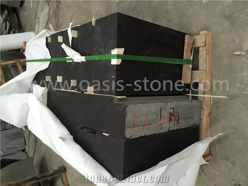 Mongolia Black Granite Bench Chair Stone Chiar Polished Surface