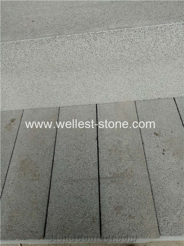 G654 Bush Hammered Granite Tile Floor Paving Tile Outdoor Stair Stepping Tile Garden Floor Covering Tile