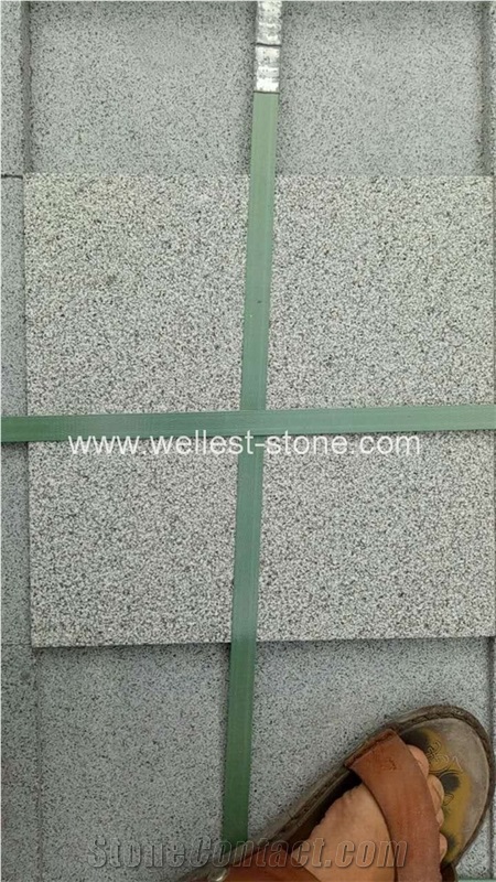 G654 Bush Hammered Granite Tile Floor Paving Tile Outdoor Stair Stepping Tile Garden Floor Covering Tile