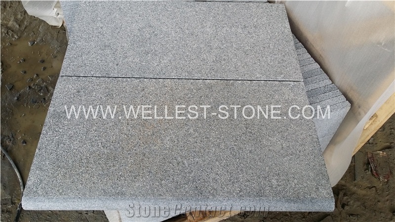 G654 Dark Sesame Grey Granite Bullnose Flooring Paver Stair Stepping Paving Tile Pool Paving Coping Stone