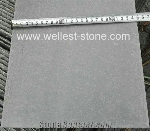 Natural Grey Slate Roof Covering Tile/ 5-8mm Thin Slate Roof Tile for House Decoration