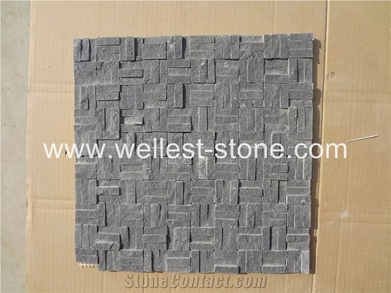 Natural Slate Mosaic Tile,Natural Split Wall Mosaic Tile