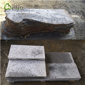 Natural Volcanic Rock Stone Tile Wall Covering Stone Tile Outdoor Floor Paver