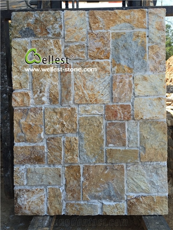 Square Loose Stone Veneer,Cement Wall Stacked Stone,Outdoor Wall Decorative Stone