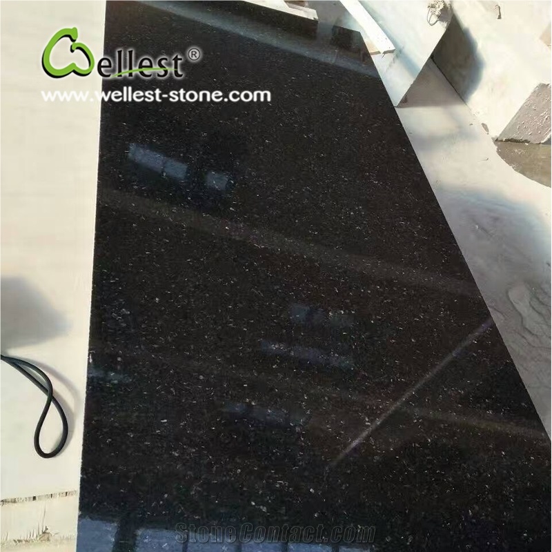 Wellest Black Diamond Granite Tile, Floor Covering Tile, Wall Decorative Polished Granite Tile