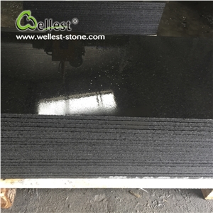 Wellest Black Diamond Granite Tile, Floor Covering Tile, Wall Decorative Polished Granite Tile