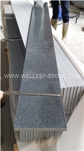 Wellest G654 Dark Grey Granite Stone Stair Stepping Stone 300x1200mm Granite Battern Outdoor/Indoor Small Stair
