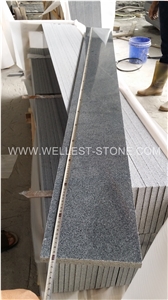 Wellest G654 Dark Grey Granite Stone Stair Stepping Stone 300x1200mm Granite Battern Outdoor/Indoor Small Stair