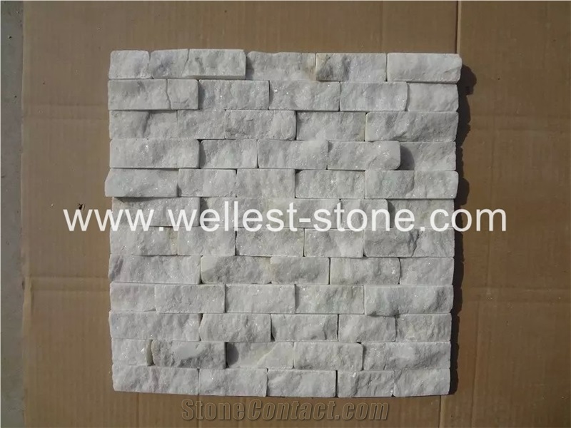 Wellest Natural Quartzite Mosaic Tile,Bathroom Wall Covering Mosaic Tile for Interior House Wall Decoration