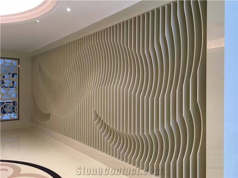 New Decoration Healthy Material Artificial Stone Emin Nano Glass Crystallized Stone Arcylic 3d Wall Panel Big Slab Wall Tile