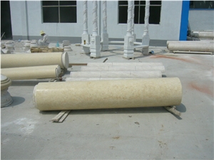 Beige Marble Solid Column for Construction