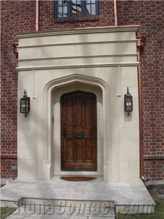 Beige Marble Stone Door Surround for Main Door Entry