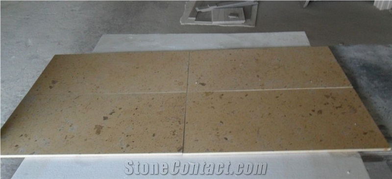 Natural Stone Henan Yellow Limestone Slabs/Wall Tiles