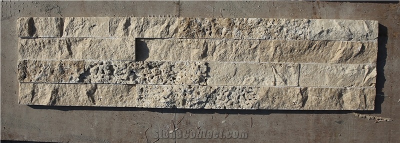 2017 New Design Beige Travertine Culture Stone, Ledge Stone, Wall Panels, Wall Cladding