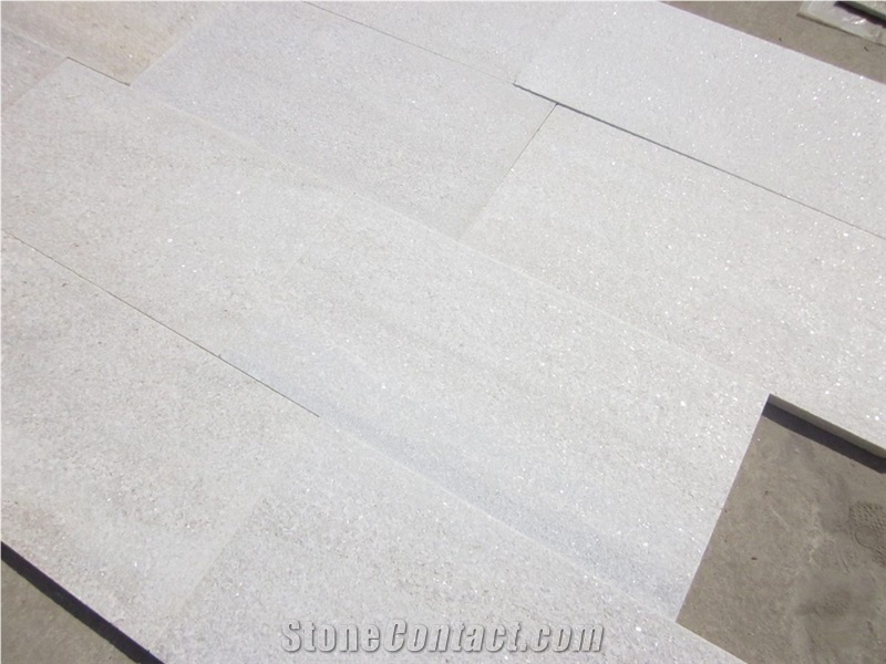 China Natural White Quartzite Flamed Tiles for Floor