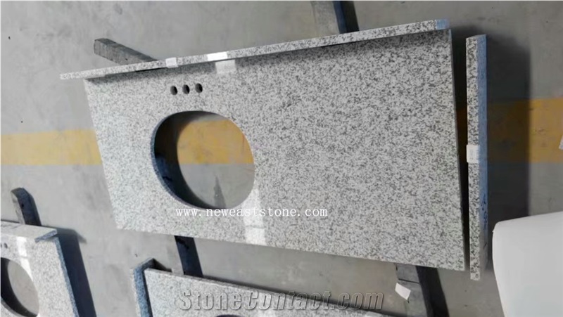 Chinese White Grey Sardo Granite G655 Polished Bathroom Vanity Table Top