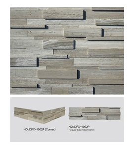 Dfx - 1002p, White Wood Surface Natural Culture Stone Of China, White Ledger Panels