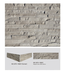 Dfx - 1002y, Athens Wood Culture Stone, White Surface Natural Ledger Panels