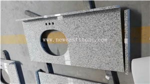 Wholesale Tongan White G655 Solid Surface Polished Granite Stone Kitchen Countertop