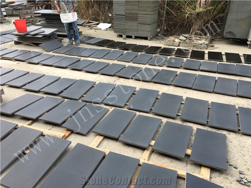 Hainan Black Basalt / Chinese Black Basalt / Tiles / Dark Basalt for Walling, Flooring / Black Basalt