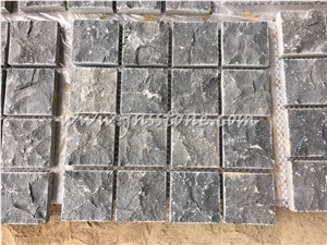 Hainan Black Basalt Cobblestone on Mesh / Bluestone Natural Surface Cobblestone