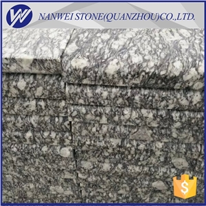 Chinese Natural Granite Spray White Granite Seawave White Granite Tiles or Slabs or Step for Sale