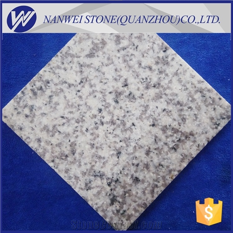 Chinese Polished G655 Rice Grain White Granite Slabs and Tiles for Floor Covering and Wall Cladding